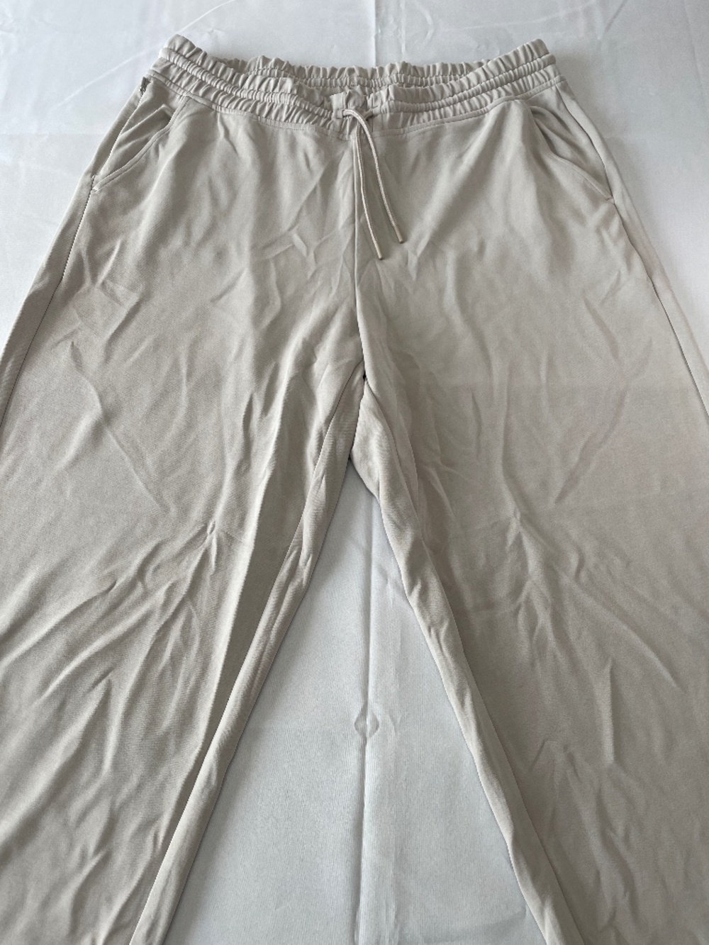 Athleta Seasoft Straight Pant Womens Beige Lounge Sweatpants Soft - Size 1X